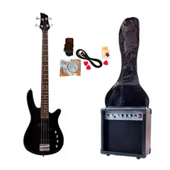EURO - Pack bajo eléctrico negro con ampli 20 watts marca