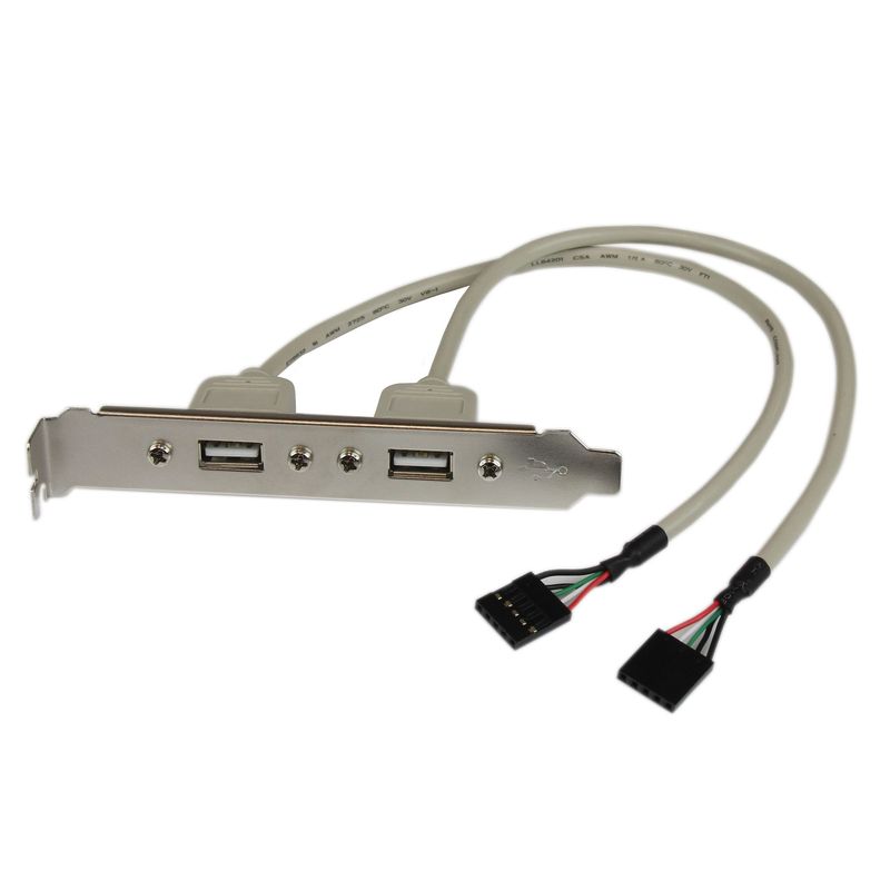 STARTECH - Adaptador de Placa Startech USB A Hembra de 2 puertos - Gris