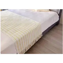 GENERICO - Pieceras Tejidas Para Cama 2 Plaza - King - Algodón Étnico.