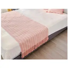 GENERICO - Pieceras Tejidas Para Cama 2 Plaza - King - Algodón Étnico.