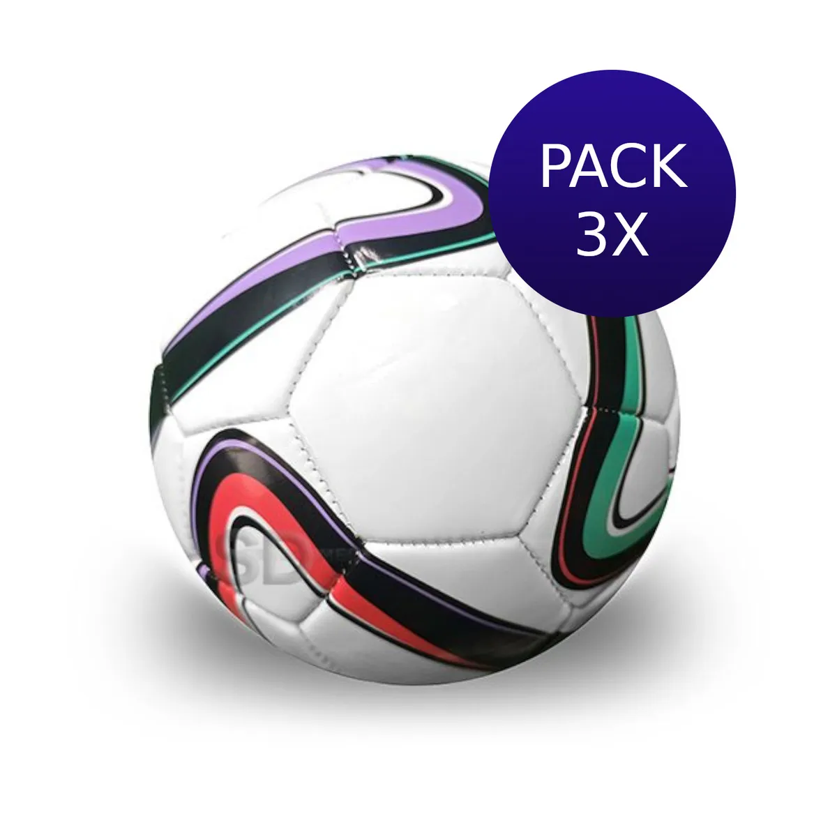 SDFIT - Pack 3x Balón de mini Soccer Baby fútbol N2 48 cm