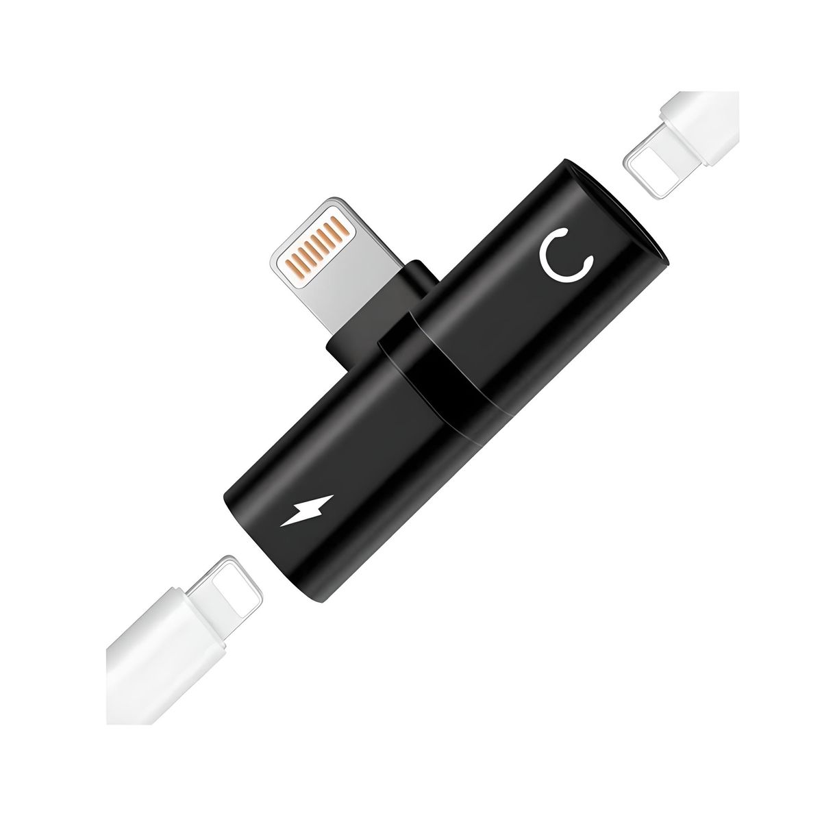 EON - Adaptador Compatible Iphone 2 En 1 Audio Y Carga