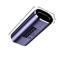 Copla Adaptador Usb Tipo C Hembra A Hembra Negro metalizado