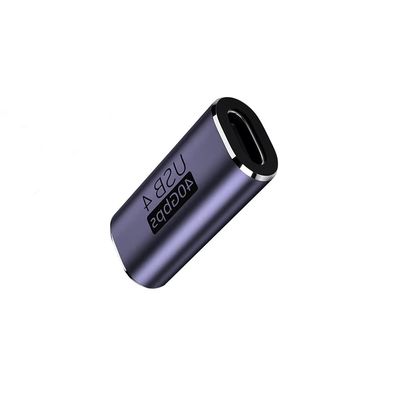 Imagen 2 del producto Copla Adaptador Usb Tipo C Hembra A Hembra Negro metalizado