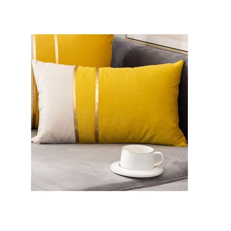 GENERICO - Pack 2 Unidades Fundas Decorativas Medida 30x50 Cinta Dorada.