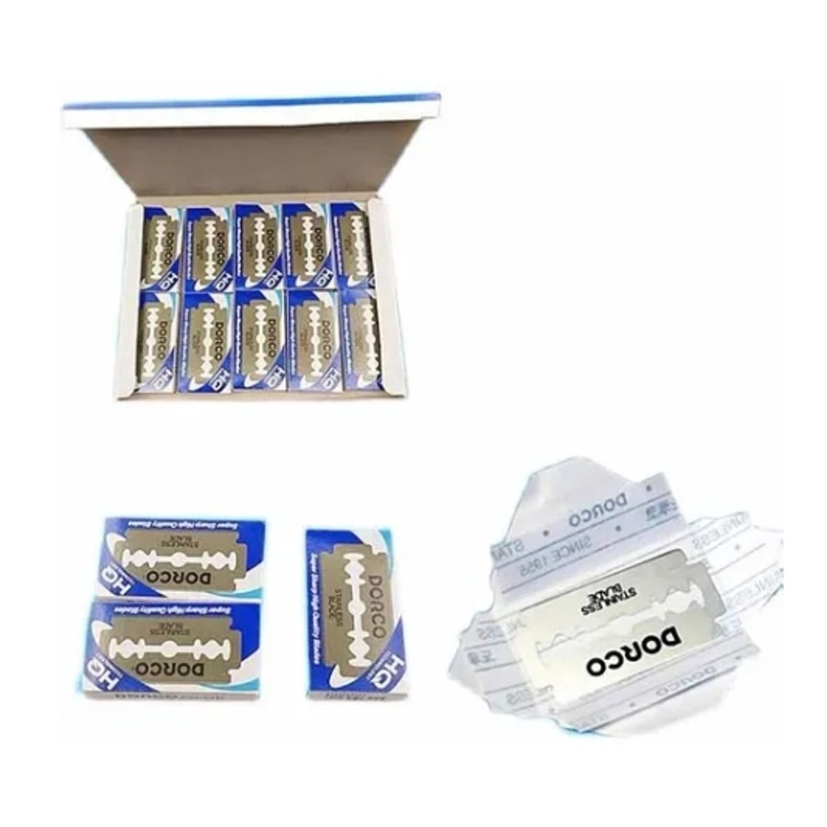 GENERICO - 100 Hojas De Afeitar Para Navajas Cuchilla Barbería