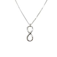 Collar Infinito Invertido Plata Fina 925