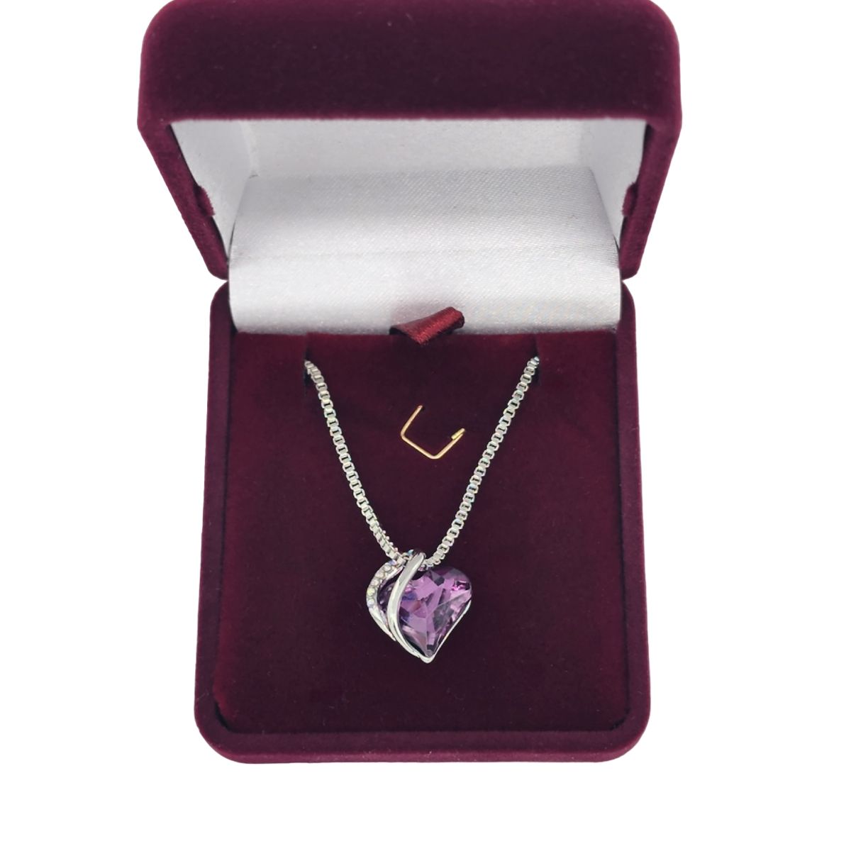 ZG JOYAS - Collares Plata S925 Colgante Corazón Leafael Infinity Love Cristal