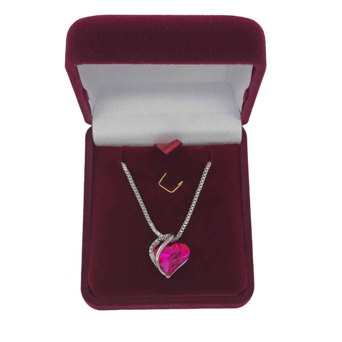 ZG JOYAS - Collares Plata S925 Colgante Corazón Leafael Infinity Love Cristal