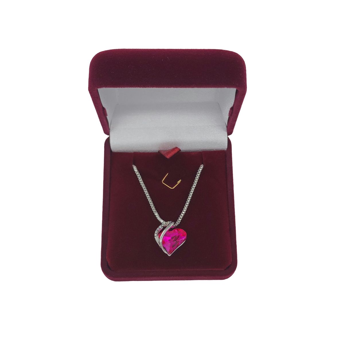 ZG JOYAS - Collares Plata S925 Colgante Corazón Leafael Infinity Love Cristal