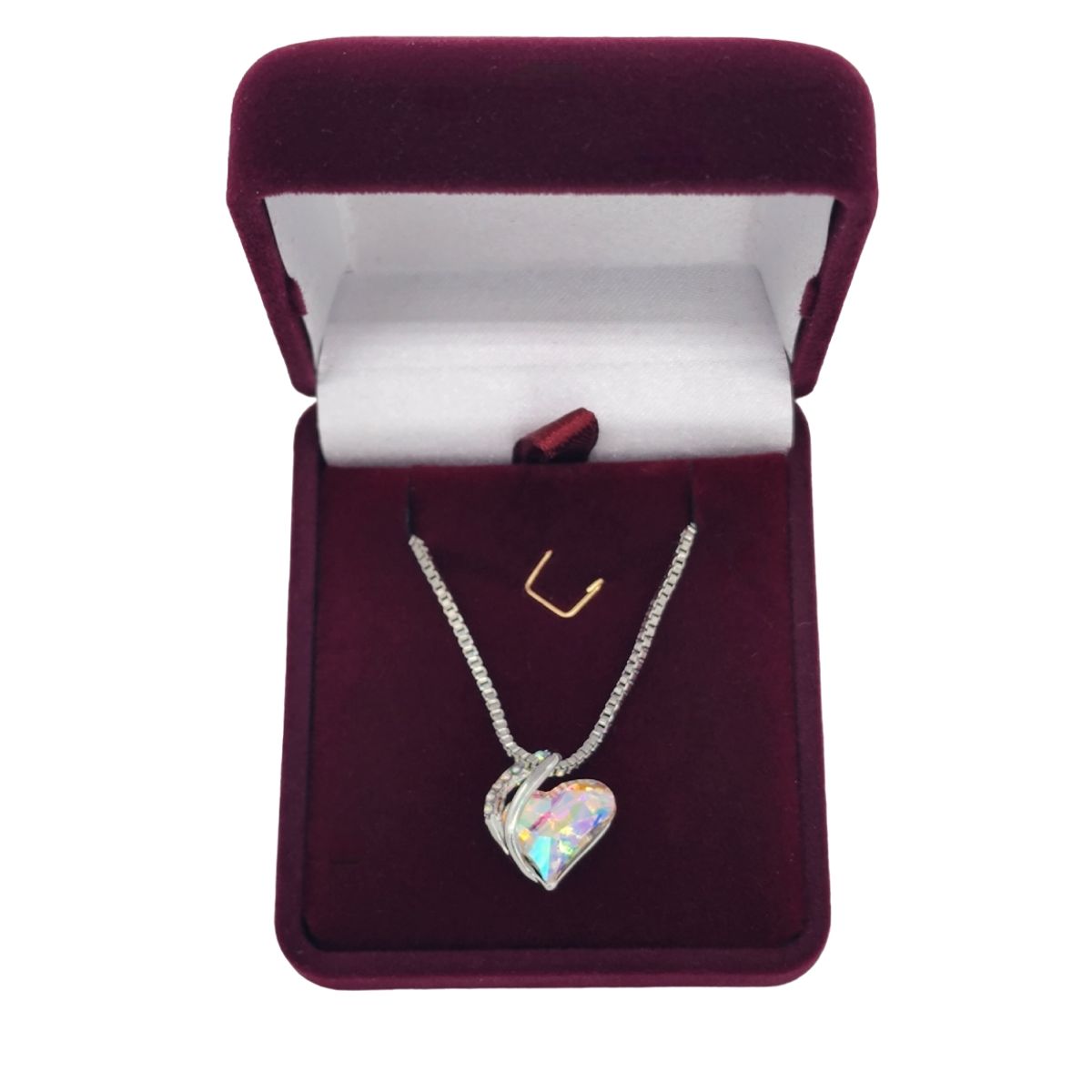 ZG JOYAS - Collares Plata S925 Colgante Corazón Leafael Infinity Love Cristal