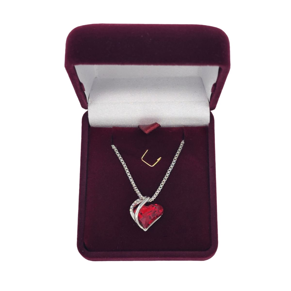 ZG JOYAS - Collares Plata S925 Colgante Corazón Leafael Infinity Love Cristal