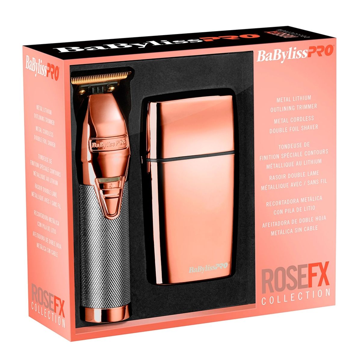 BABYLISS PRO - Kit Desvelladora Y Afeitadora Babylisspro Rosefx