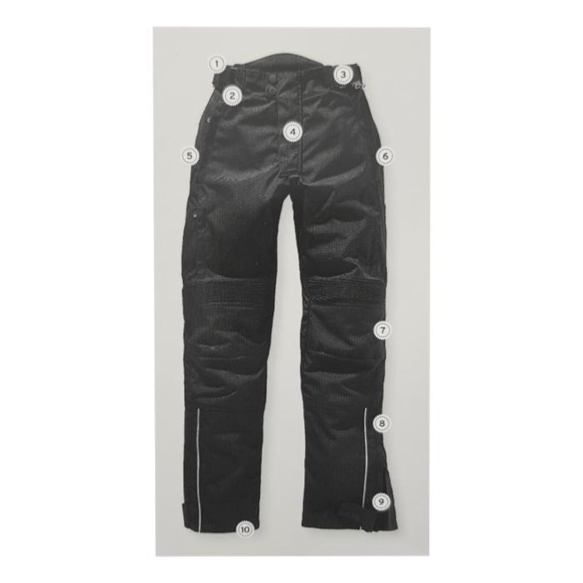 TCHIBO - Pantalones de Motocicleta Negro Hombre