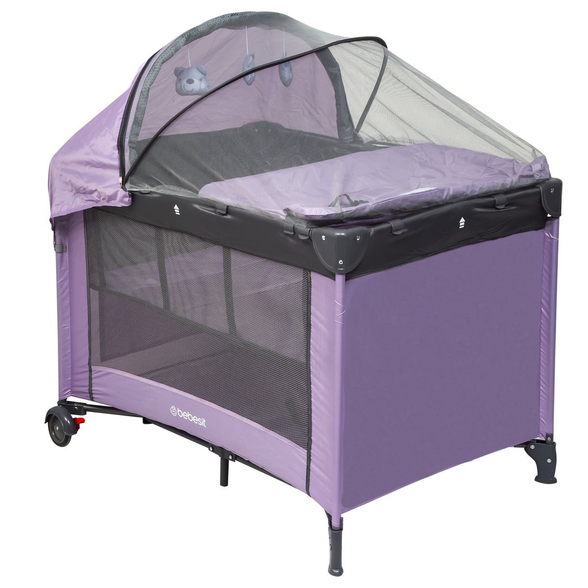 BEBESIT - Cuna Pack and Play Melange Púrpura Bebesit