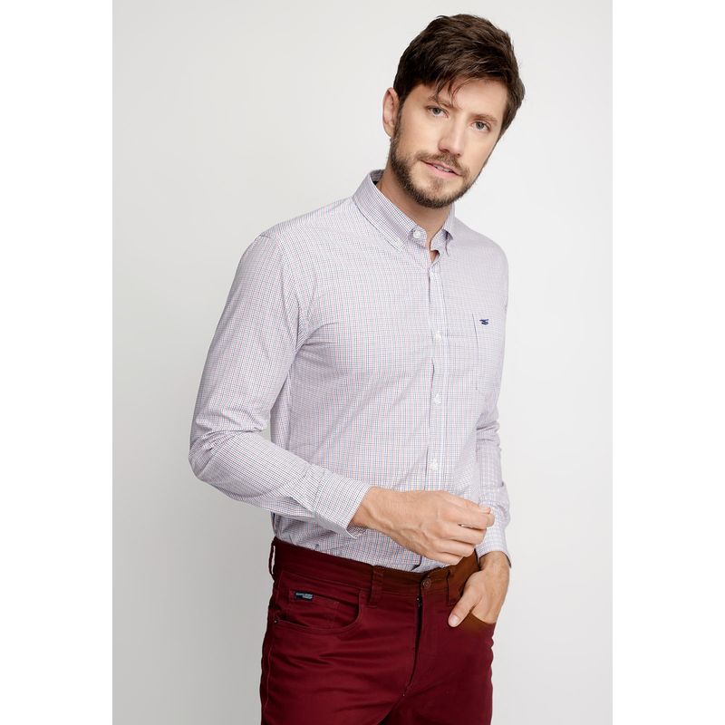 FEROUCH - Camisa Smart Casual Parma Rojo Ferouch