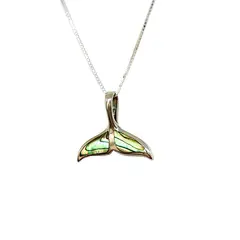 ANDREA COGGIOLA JOYAS - Collar Aleta Abalone Plata Fina 925