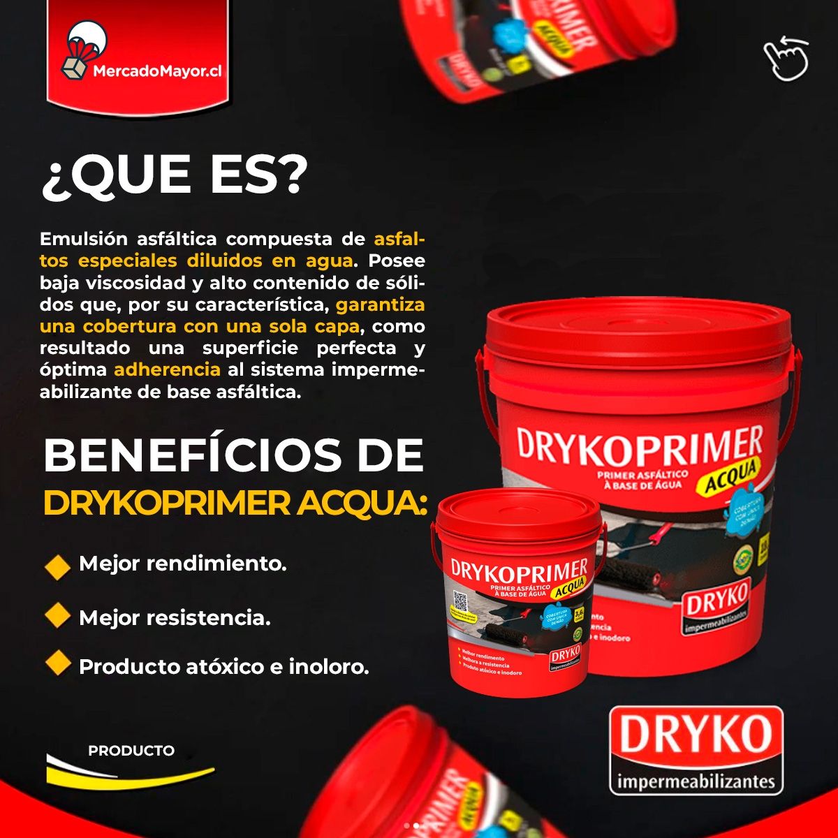 GENERICO - Emulsión asfáltica Dryko Primer ACQUA 3,6 Lts - Imprimante