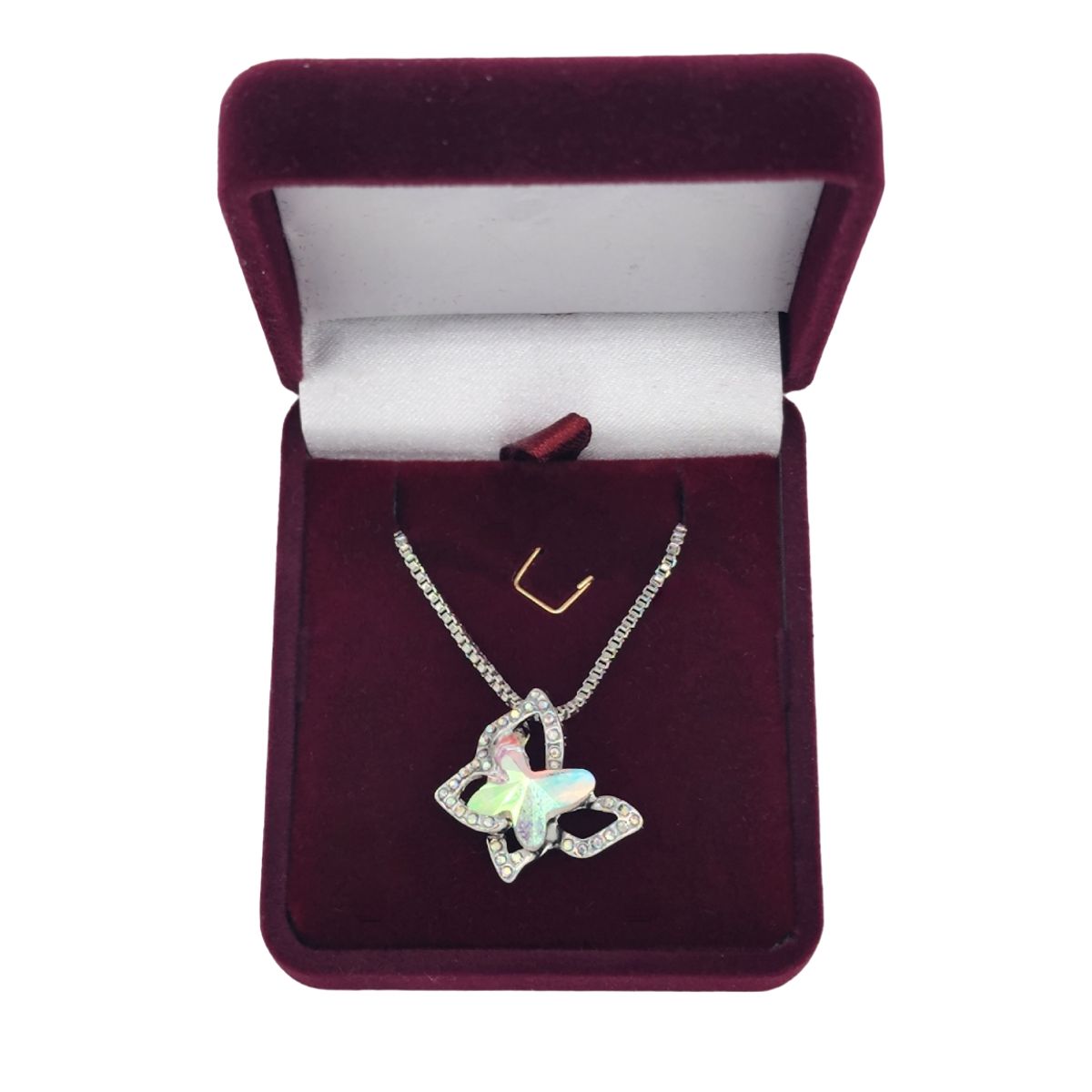 ZG JOYAS - Collar Plata S925 Colgante Spread Your Wings Mariposa Circón