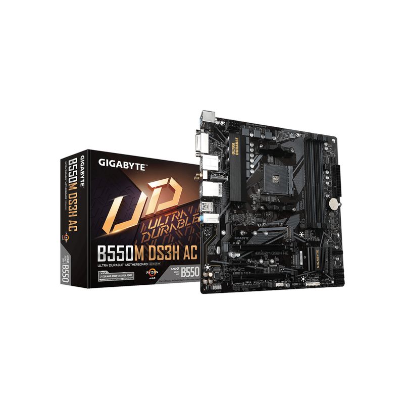 GIGABYTE - Placa Madre Gigabyte B550M DS3H AC AMD AM4