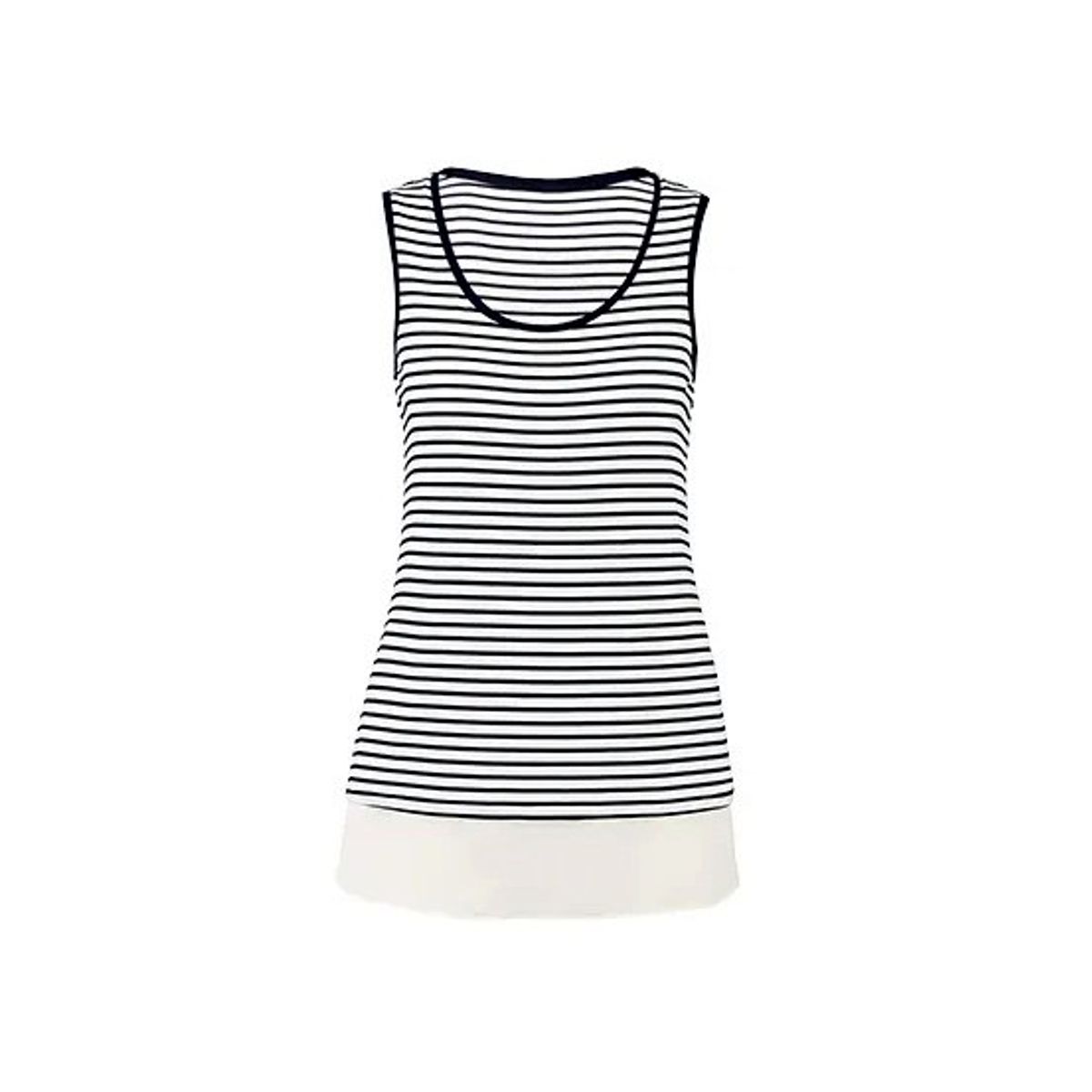 TCHIBO - Top Largo Con Inserto De Blusa Rayado