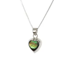 ANDREA COGGIOLA JOYAS - Collar Corazón Abalone Plata Fina 925