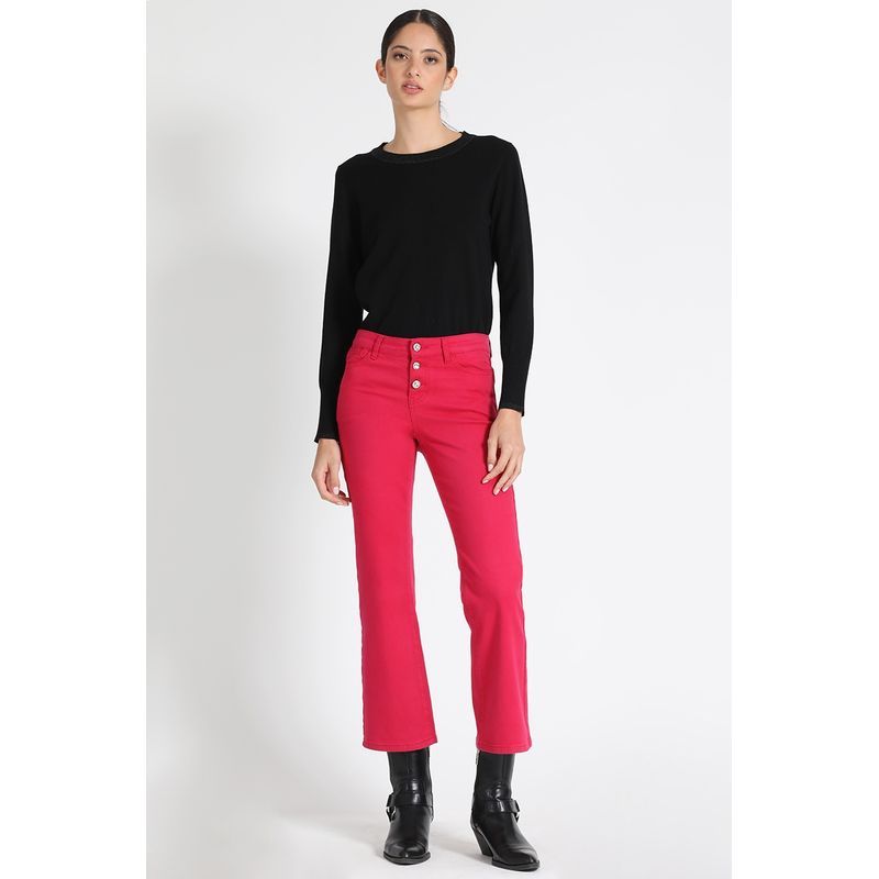 LIOLA - Jeans Tiro Medio Fucsia Liola