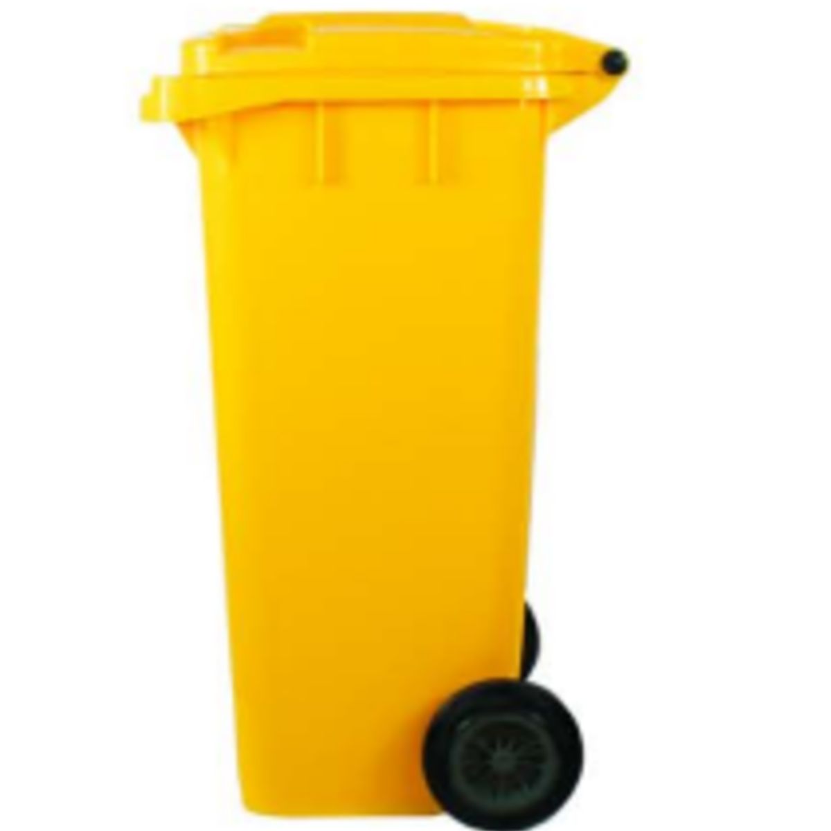 QRUBBER - Basurero Contenedor Basura 120 lts. amarillo QRubber