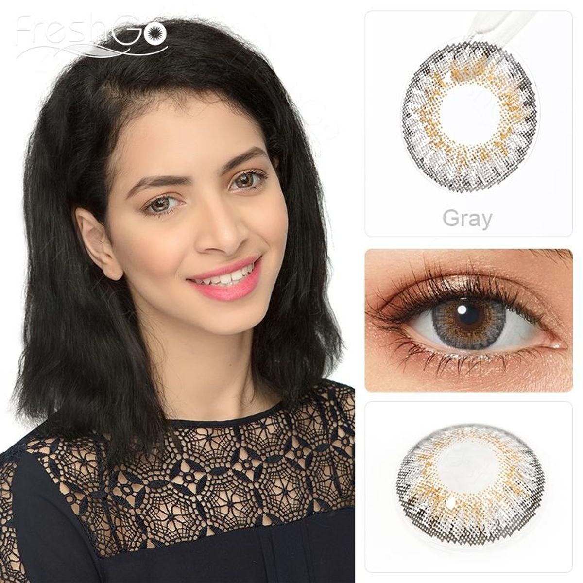 FRESHGO - Lentes de contacto FreshGo 3 tone - Gray