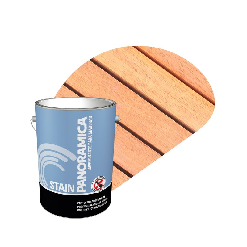 PINTURAS PANORAMICA LTDA - Stain Polidecor Impregnante Protector para Madera Galon color palo rosa