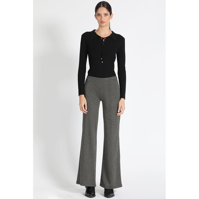 LIOLA - Pantalón Sastre Fantasia Gris Liola