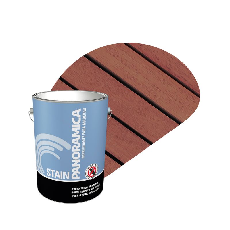 PINTURAS PANORAMICA LTDA - Stain Impregnante Protector para Madera Color Caoba Galon