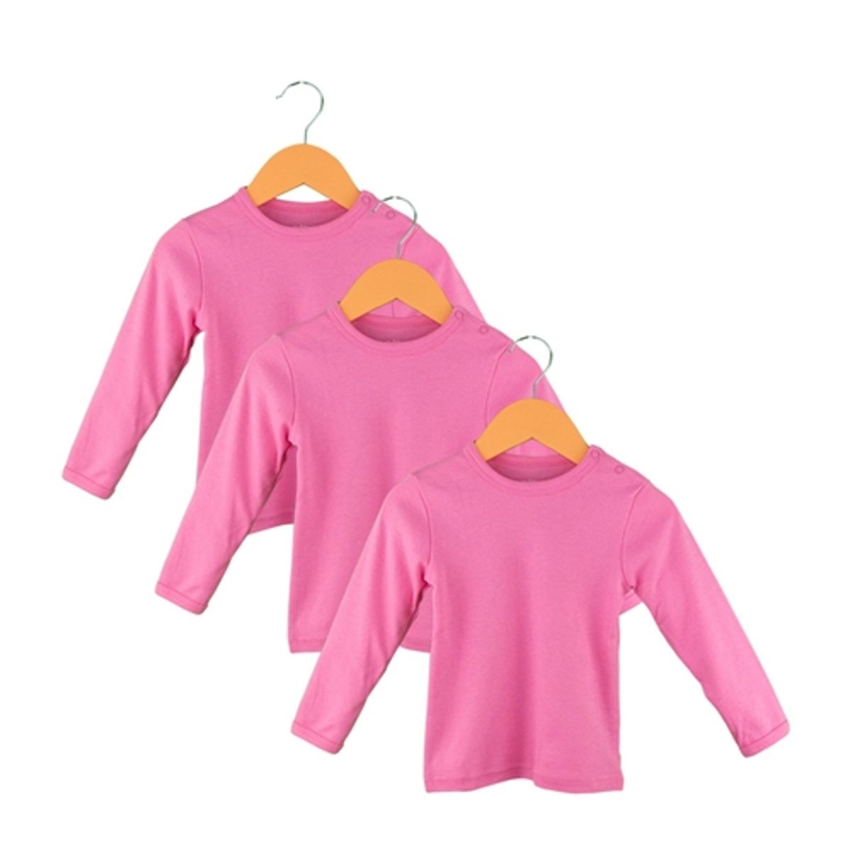 PUMUCKI - Set De 3 Camisetas Lisas Fucsia Niña Pumucki