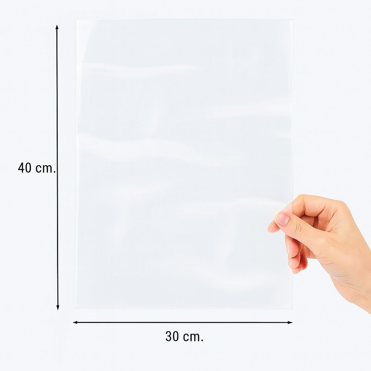 MILLAM - 100 Bolsas Plásticas 30x40 cm Polietileno Transparente