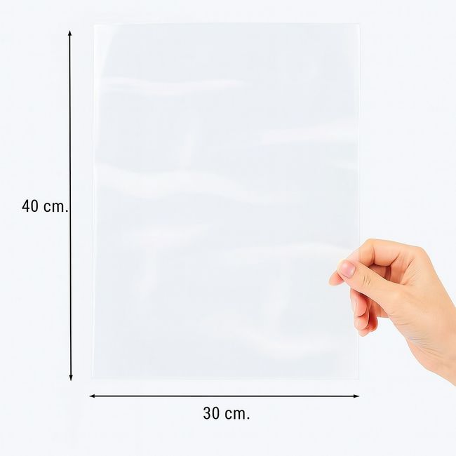 MILLAM - 100 Bolsas Plásticas 30x40 cm Polietileno Transparente