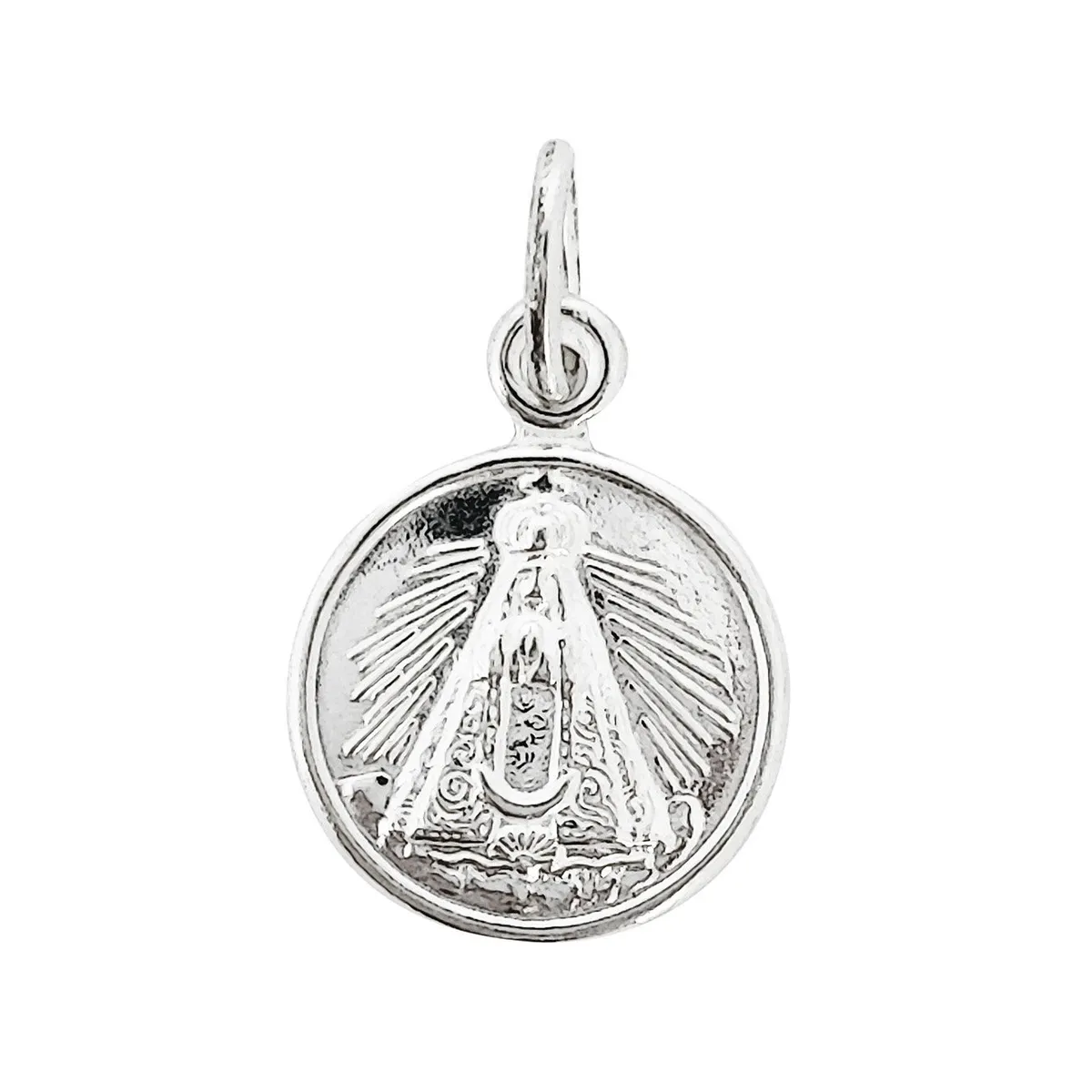 COGGIOLA - Colgante Medalla Virgen Candelaria 14mm Plata Fina 925