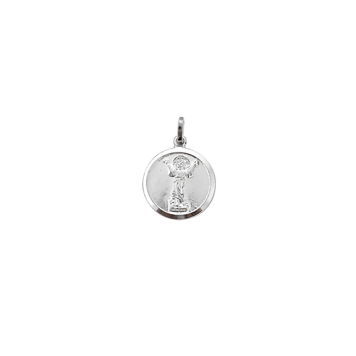 COGGIOLA - Colgante Medalla Divino Niño 16mm Plata Fina 925