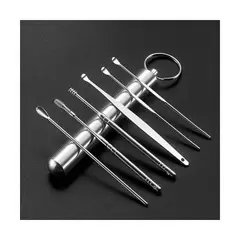 GENERICO - Removedor Cerumen Limpia Oídos Kit Limpieza Orejas 6pcs
