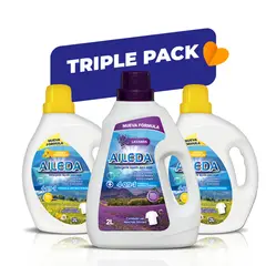 AILEDA - Pack 3 Detergentes 2L Lavanda y Flores tropicales
