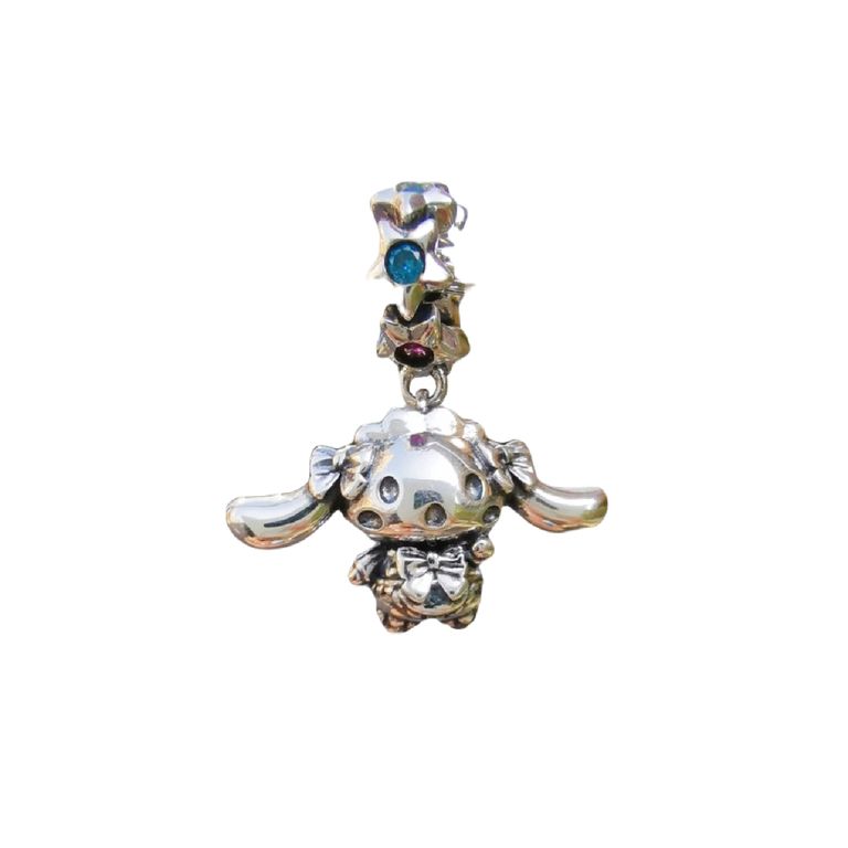 Charm Oveja Orejas Grandes en Plata Fina 925 TALLA UNICA
