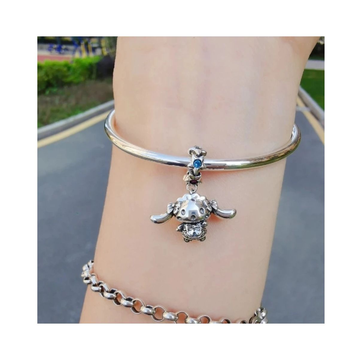 SILVER HEART - Charm Oveja Orejas Grandes en Plata Fina 925 SILVER HEART