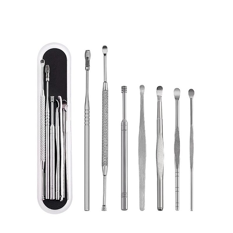 GENERICO - Removedor Cerumen Limpia Oídos, Kit Limpieza Orejas 7 Pcs