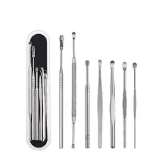 GENERICO - Removedor Cerumen Limpia Oídos, Kit Limpieza Orejas 7 Pcs