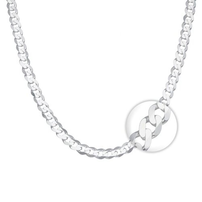 GENERICO - Cadena Plata Fina Ley 925 5mm 50cm Unisex Collar Grumet.