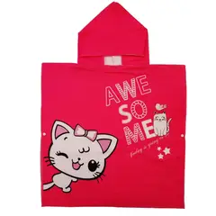 GENERICO - Toalla De Baño con Capucha infantil modelo Gatita