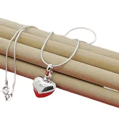 GENERICO - Collar de Plata Esterlina 925 de Alta Calidad con dije de corazon