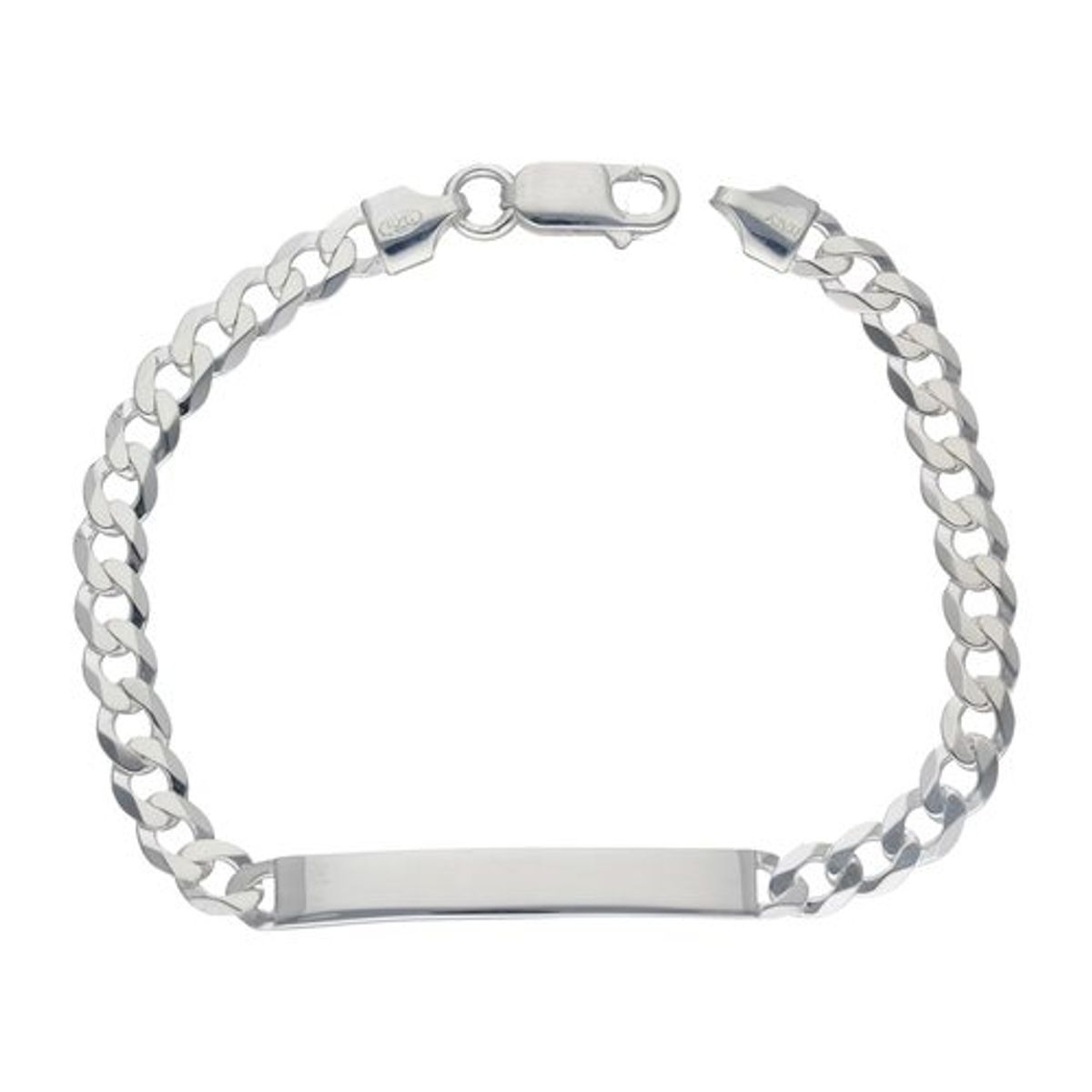 GENERICO - Pulsera Plata Fina Ley 925 5.6mm 21cm Unisex Piocha Grumet