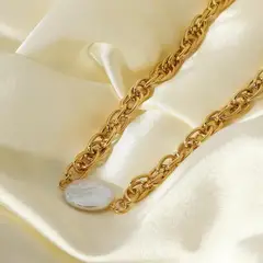 GENERICO - COLLAR MUJER BAÑADO EN ORO 18K MODELO CLEO