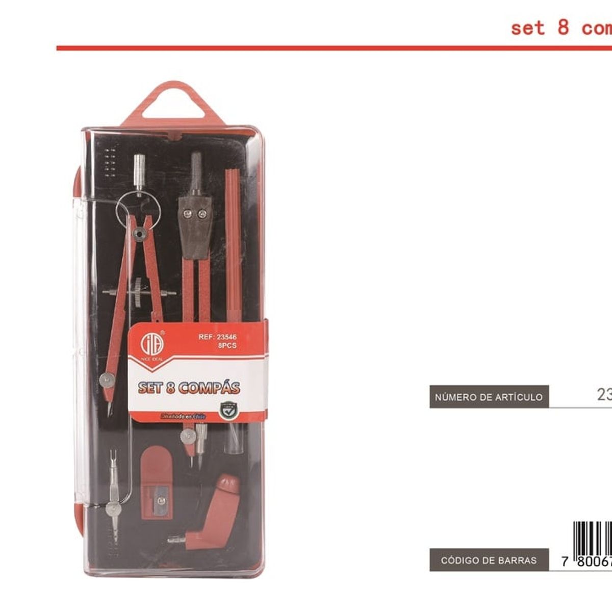 VARIOS - Set De Compas Con Estuche