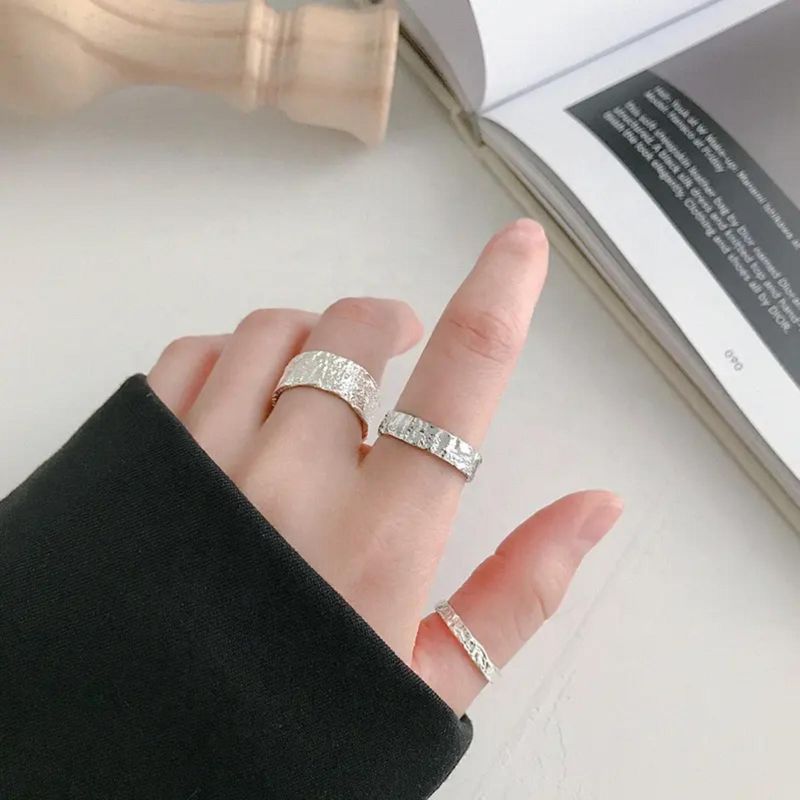 GENERICO - ANILLO MUJER TEXTURADO PLATA S925